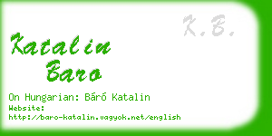 katalin baro business card